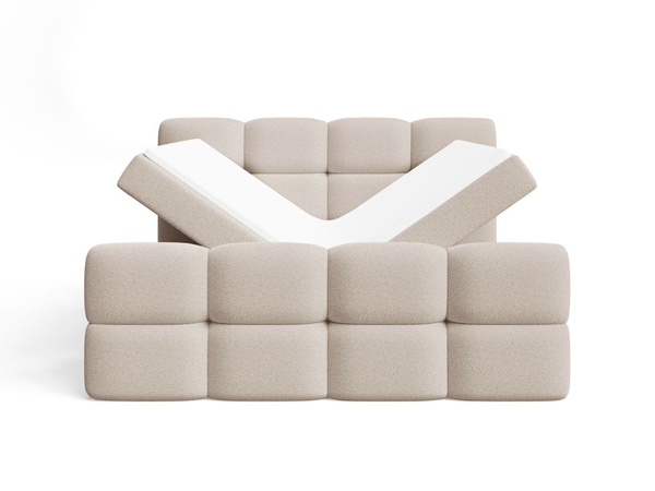 Boxspringbett mit Bettkasten 180x200 Rivon Beige