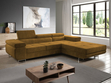 Ecksofa L-Form Rechts mit Schlaffunktion und Bettkasten Solam Gelb