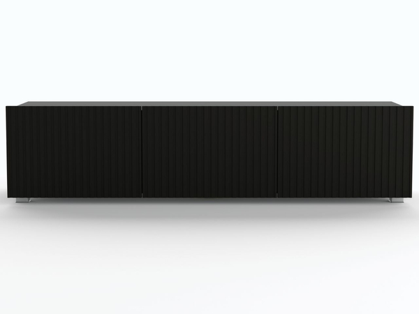 TV-Lowboard mit Türen 150 cm Kioto Schwarz matt