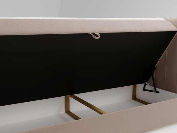 Boxspringbett mit Bettkasten 160x200 Osteno Beige