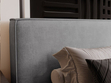 Polsterbett mit Bettkasten und Lattenrost 200x200 Monaco Grau