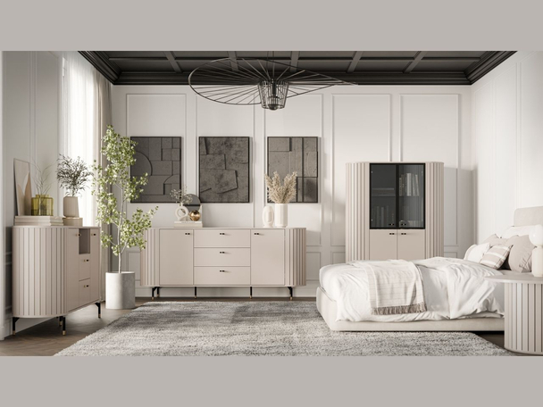 Möbelset für Schlafzimmer Soria Kaschmir