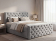 Boxspringbett mit Bettkasten 180x200 Montego Hellgrau