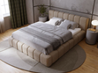 Polsterbett mit Bettkasten und Lattenrost 180x200 Orio Braun