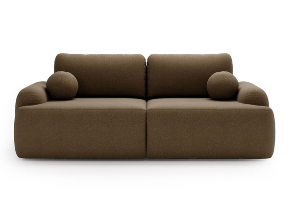 Sofa mit Schlaffunktion und Bettkasten Aurio Braun