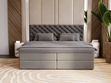 Boxspringbett mit Bettkasten 140x200 Bergamo Dunkelgrau