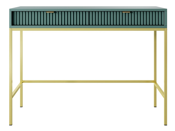 Schminktisch mit Schubladen Amber Grün, Gold Frame