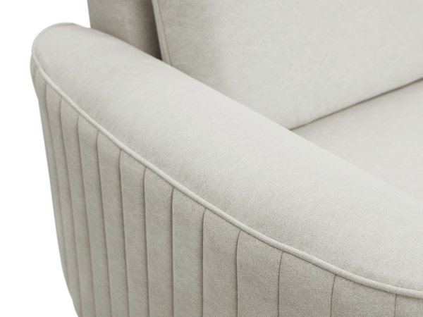 Ecksofa L-Form Links mit Schlaffunktion und Bettkasten Limon Hellgrau