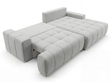 Ecksofa L-Form mit Schlaffunktion und Bettkasten Tulio Rechts Grau