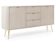 Kommode mit Türen und Schubladen Viva Beige auf Golden Beinen