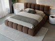 Polsterbett mit Bettkasten und Lattenrost 200x200 Modo Braun
