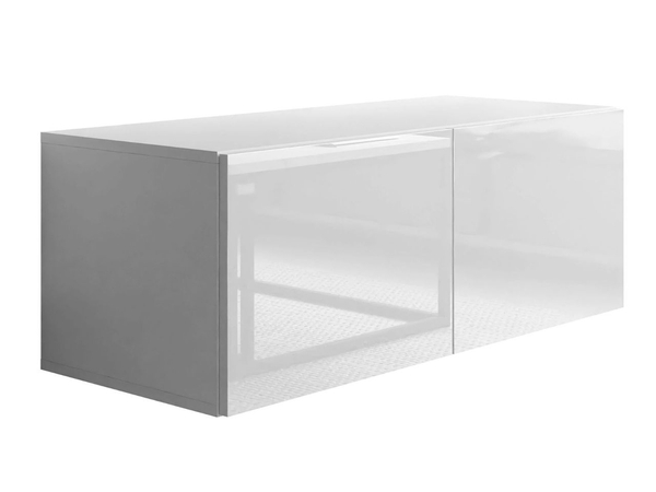 TV-Lowboard mit Türen 100 cm Nodoo Weiß Hochglanz