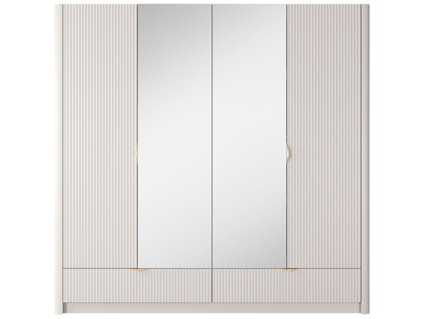 Kleiderschrank mit Spiegel Latina Beige