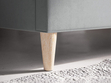 Polsterbett mit Lattenrost 120x200 Luxe Hellgrau