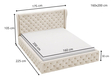 Polsterbett mit Bettkasten und Lattenrost 160x200 Kingston Beige