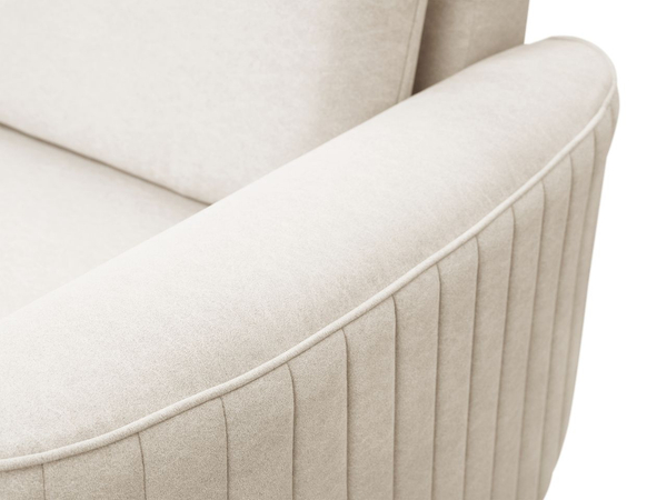 Ecksofa L-Form Rechts mit Schlaffunktion und Bettkasten Limon Beige