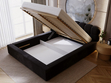 Polsterbett mit Bettkasten und Lattenrost 160x200 Plaza Schwarz