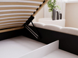 Polsterbett mit Bettkasten und Lattenrost 180x200 Cloud Low Beige