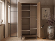 Kleiderschrank mit Flügeltüren Arelis Kaschmir, Royal Nussbaum