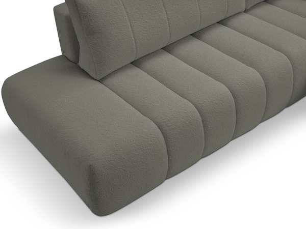 Ecksofa mit Schlaffunktion und Bettkasten Rechts Adoro Grau