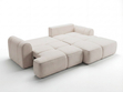 Ecksofa L-Form Rechts mit Schlaffunktion und Bettkasten Bonno Beige