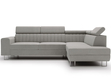 Ecksofa mit Schlaffunktion und Bettkasten Berona rechts Grau