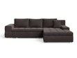 Ecksofa L-Form mit Schlaffunktion und Bettkasten Sonia Braun