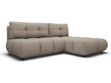 Ecksofa mit Schlaffunktion und Bettkasten Rechts Milet Grau