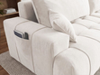 Ecksofa L-Form mit Schlaffunktion und Bettkasten Tulio Rechts Creme