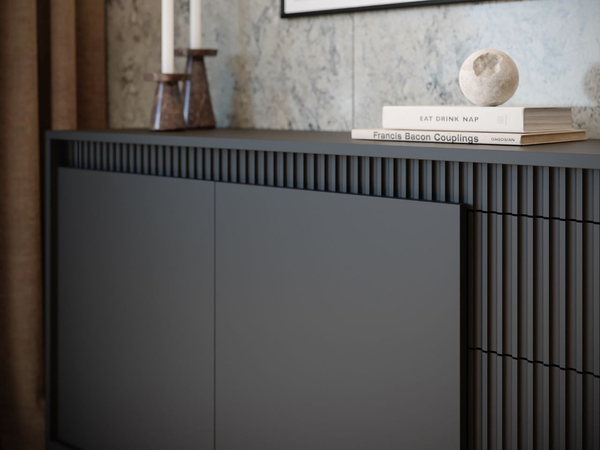 Kommode mit Türen und Schubladen 187 cm Sorano Schwarz