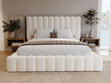 Polsterbett mit Bettkasten und Lattenrost 140x200 Rotto Creme