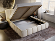 Polsterbett mit Bettkasten und Lattenrost 180x200 Cloud Beige