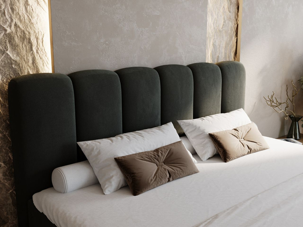 Boxspringbett mit Bettkasten 140x200 Cloud Dunkelgrau