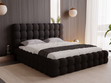 Polsterbett mit Bettkasten und Lattenrost 160x200 Twist Schwarz