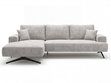 Ecksofa L-Form auf Metallbeinen Leto Links Grau