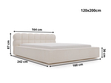 Polsterbett mit Bettkasten und Lattenrost 120x200 Plaza Dunkelgrau