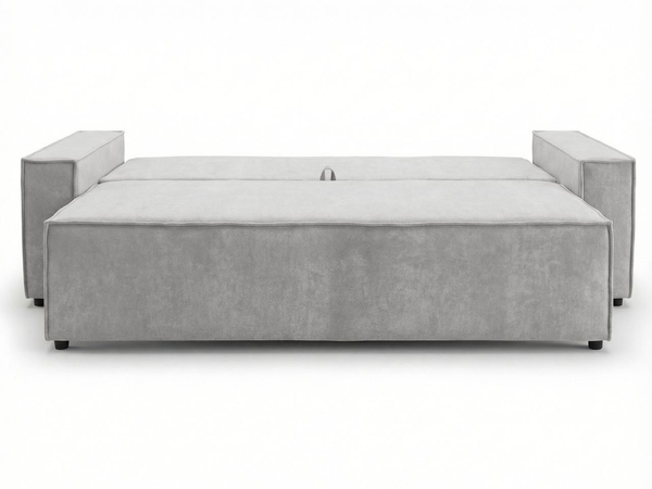 Schlafsofa mit Bettfunktion und Bettkasten Sivra Hellgrau