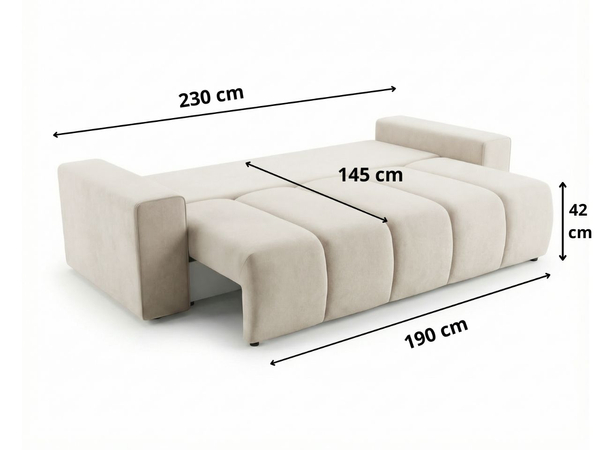 Schlafsofa mit Bettfunktion und Bettkasten Miro Dunkelgrau