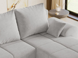 Ecksofa L-Form mit Schlaffunktion und Bettkasten Monti Rechts Grau
