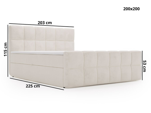 Boxspringbett mit Bettkasten 200x200 Alicante Schwarz