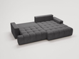 Ecksofa L-Form mit Schlaffunktion und Bettkasten Havi Rechts Graphit