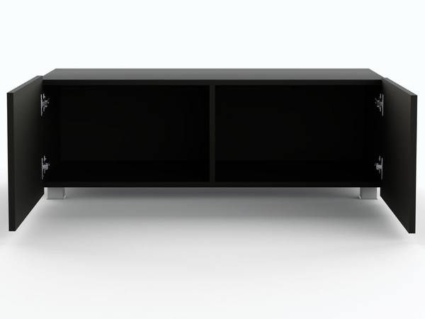 TV-Lowboard mit Türen 100 cm Kioto Schwarz matt