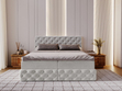 Boxspringbett mit Bettkasten 140x200 Canolo Hellgrau