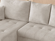 Ecksofa L-Form mit Schlaffunktion und Bettkasten Lino Dunkelbeige