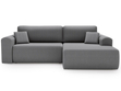 Ecksofa mit Schlaffunktion und Bettkasten Belvio rechts Dunkelgrau