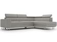 Ecksofa mit Schlaffunktion und Bettkasten Berona rechts Grau