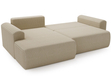 Ecksofa mit Schlaffunktion und Bettkasten Belvio links Beige 