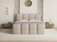 Boxspringbett mit Bettkasten 140x200 Rivon Beige