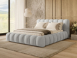 Polsterbett mit Bettkasten und Lattenrost 160x200 Averia Grau