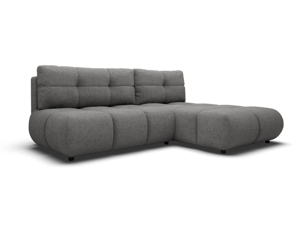 Ecksofa mit Schlaffunktion und Bettkasten Rechts Milet Grau
